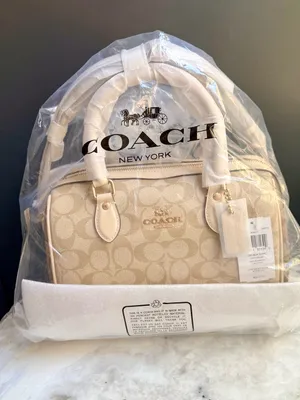 NWT Coach Rowan Satchel Bag in Blocked Signature Canvas-Light Khaki Multi CH486 thumbnail 12