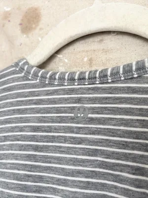 Lululemon All It Takes Short Sleeve, Modern Stripe Heathered Medium Grey White thumbnail 5