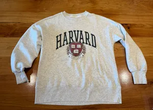 Abercrombie & Fitch Light Gray Harvard Crewneck Sweatshirt Size XS thumbnail 1