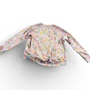 Elie Tahari Women Floral Print Lavender Crew Neck Long Sleeve‎ Sweatshirt Top M thumbnail 2