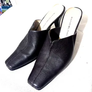 Bandolino Heels DBTasty Women's Brown Leather Slip-On Mules Shoes Size 7.5 thumbnail 3