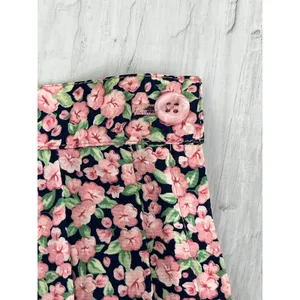 Susan Bristol Components Vintage Pleated Floral Skirt Rayon USA 8 Cottagecore Prairie Pink thumbnail 4