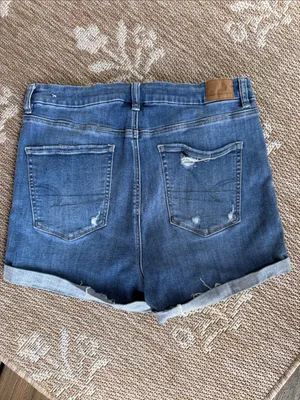 American Eagle Outfitters Medium Blue Denim Cuffed Shorts thumbnail 2