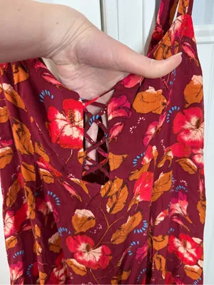 Free People Lattice Lovers Floral Slip Dress size small floral printed girly thumbnail 2