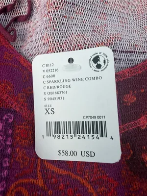 Free People Garner Mesh Patchwork Top XS NWT Sparkling Wine thumbnail 5