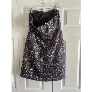 American Eagle Womens 10 Floral Strapless Mini Party Cocktail Dress Floral Event thumbnail 5