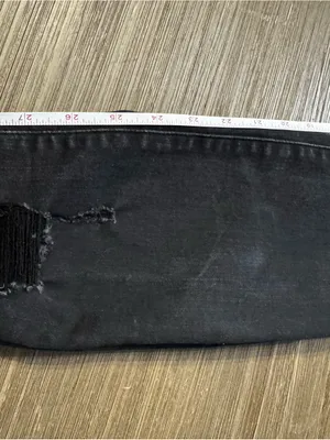 Abercrombie & Fitch Black High Rise Distressed Skinny Jeans thumbnail 9