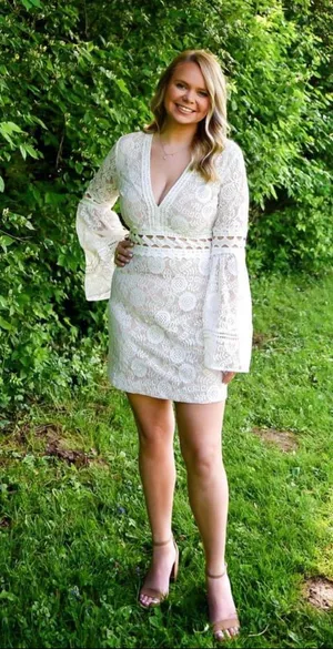Endless Rose White Bell Sleeve Dress thumbnail 1