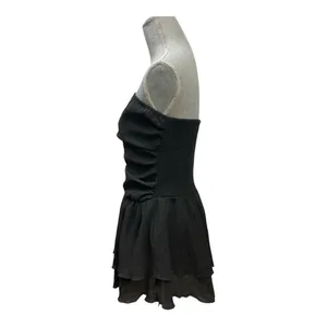 CIDER Women's Summer Cocktail Dress - Tube Ruched Ruffle Mini Dress SIZE L thumbnail 5
