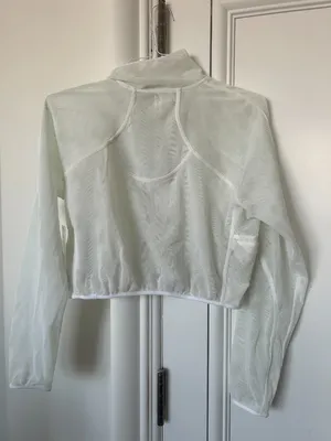 NWT Lululemon Reversible Mesh 1/2 Zip Jacket Long Sleeve WHITE thumbnail 5