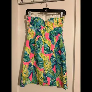 Lilly Pulitzer Tropical Print Dress size 00 thumbnail 3