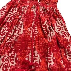👗 Free People Red Beach‎ Day Mini Dress Small Halter Backless Boho Festival 👗 thumbnail 4