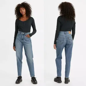 Levi's High Waisted Straight Mom Jeans Style 26986-0010 Eco Blue Size 30 Rigid thumbnail 16