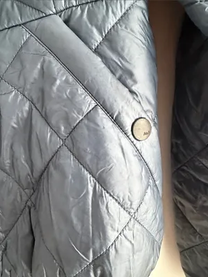 Abercrombie & Fitch Quilted Hooded Puffer Jacket - Steel Blue thumbnail 3