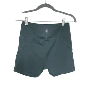 Balance Collection Athletic Workout Spandex Biker Shorts Gym Yoga Green Medium thumbnail 8