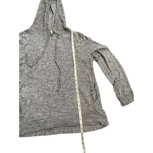 Anthropologie Saturday Sunday‎ womens Heathered gray pullover hoodie size Small thumbnail 6