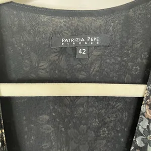 Patrizia Pepe Ditsy Floral Tie Front‎ Flowy Short Sleeve Dress thumbnail 6