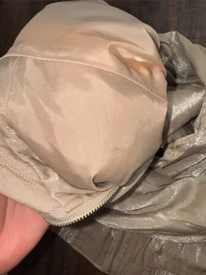 Vintage 80s 90s East West Shiny Metallic Taupe Bomber Jacket S thumbnail 14