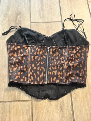Leopard Print Bustier Corset Top thumbnail 4