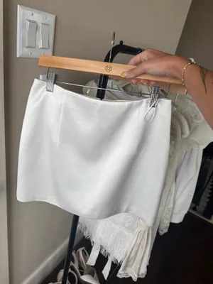 Satin Mini Skirt Anthropologie thumbnail 2