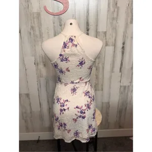 Candie’s White Floral Lace Halter Dress XS thumbnail 4