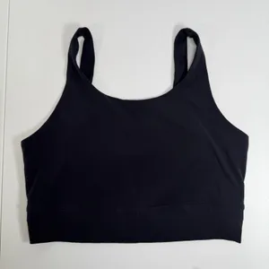 Nike Medium Sports Bra Yoga Dri-FIT Alate Curve Black DR7795-010 Workout Top thumbnail 3