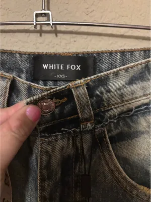 White Fox XXS Wide Leg High Waist Jeans thumbnail 3
