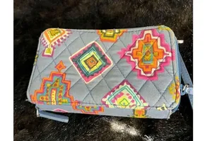 Vera Bradley RFID Riley Compact Wallet Painted Medallions Cotton thumbnail 3