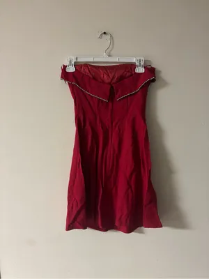 Vintage Gunne Sax Jessica McClintock Red Dress Made USA Size 3/4 Y2K **FLAWS** thumbnail 2