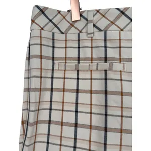 NWT Anthropologie Essential Collection Plaid Trouser Pants Ivory Check Size‎ 16T thumbnail 9