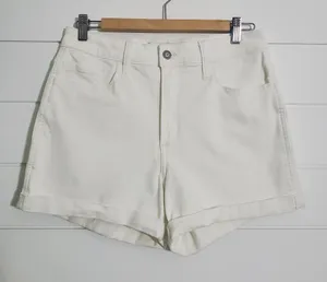 Hollister Curvy High Rise soft stretch white‎ denim shorts Size 30 thumbnail 1