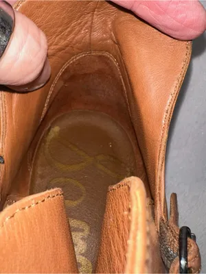 Sam Edelman Palmer Tan Leather Buckle Strap Ankle Boots Side Cutout 7.5M thumbnail 5