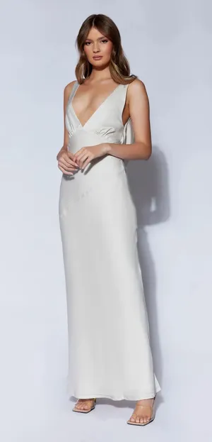 Meshki Maxi Satin Dress With Cowl Back-Nadia thumbnail 1