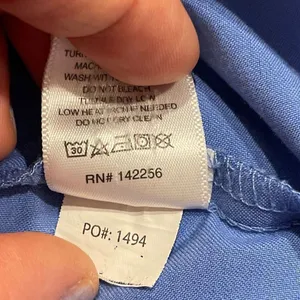 Figs blue scrub top size large thumbnail 6