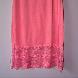 Bozzolo Size L Pink Cami w Lace Trim 90s Y2K Longline thumbnail 7