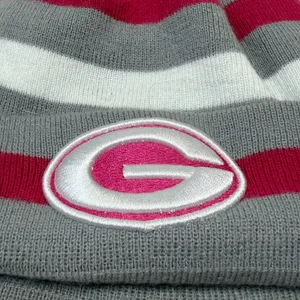 Green Bay Packers New Era Beanie Womems Gray Pink Breast Cancer Awareness Pom thumbnail 4