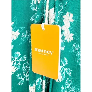 NWT Mira Boutique‎ Mamey Beachwear Daphne Floral Tunic Women's S Green Vacation thumbnail 7