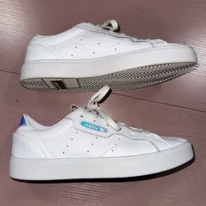 Adidas Sleek Sneakers Leather Cloud White/ Crystal White thumbnail 6