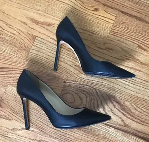 Jimmy Choo Black Leather Pumps thumbnail 1