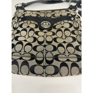 Coach Penelope F15513 Signature Y2K Turnlock Crossbody Shoulder Bag Black thumbnail 8