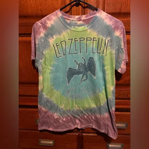 Tie-Dye Graphic Tee - Pastel Blue, Green & Purple thumbnail 2