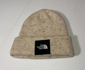 The North Face Speckled Tan Knit Cuff Beanie thumbnail 1
