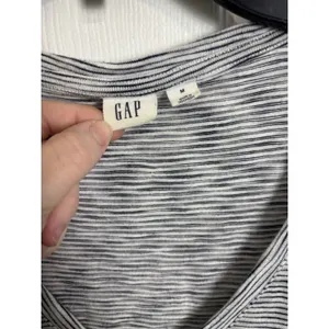 Gap Navy White Striped V-Neck T-Shirt Dress M Nautical Beach Vacation Coastal thumbnail 3