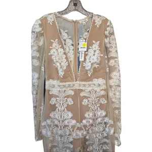 Free People For Love Lemons Temecula Jumpsuit Floral Embroidery Ivory Medium thumbnail 15
