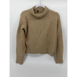Uniqlo Womens Sweater‎ Tan Beige Wool Blend Turtleneck Souffle Yarn Small thumbnail 2