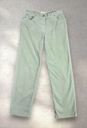 Charter Club Corduroy Pants Women's 10 Green Laura Fit Normcore Retro Academia thumbnail 1