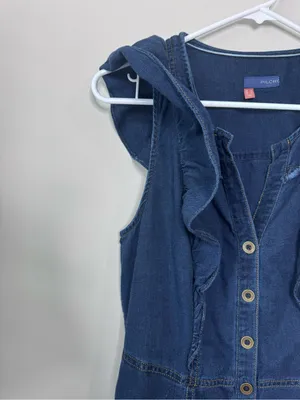 Pilcro Denim Flutter Sleeve MIDI Dress thumbnail 5