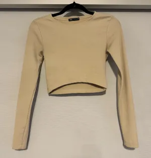 Zara Tan Cropped Long Sleeve thumbnail 1