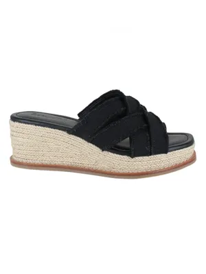 Splendid Danna Espadrille Wedge Sandal Black NEW Size 7.5 thumbnail 2