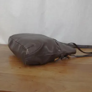 Brown Leather Tote Style Purse thumbnail 8